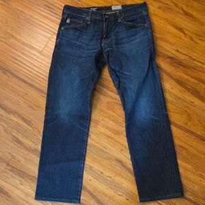 Ag Adriano Goldschmied Blue Straight Jeans Classic Style